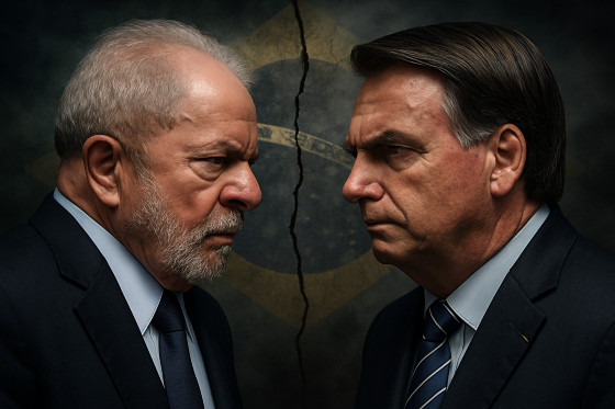 montagem lula x bolsonaro