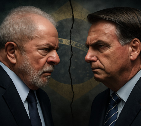 montagem lula x bolsonaro