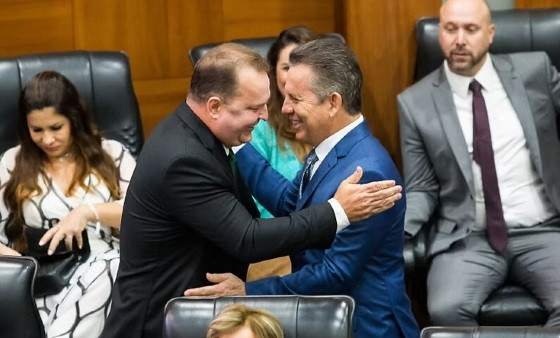 Mauro Mendes e Max Russi