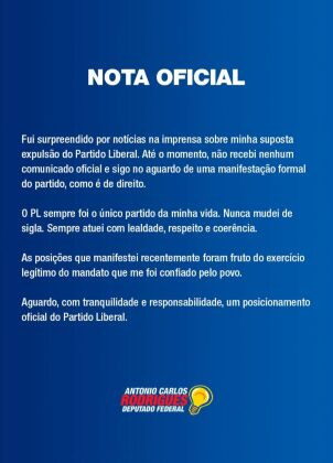 Deputado é expulso do PL após criticar sanções de Trump e defender Moraes 