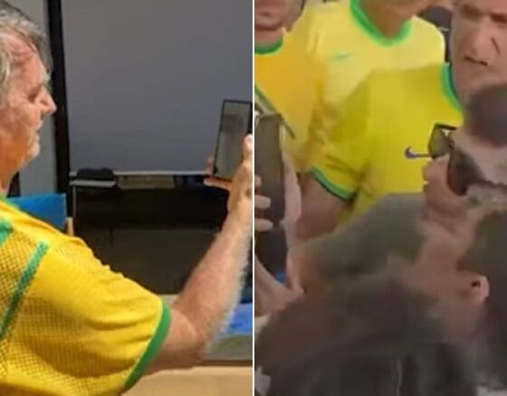 Decisão judicial impediu Jair Bolsonaro de participar das manifestação, mas o ex-presidente usou o celular de terceiros para conversar com o público. 
