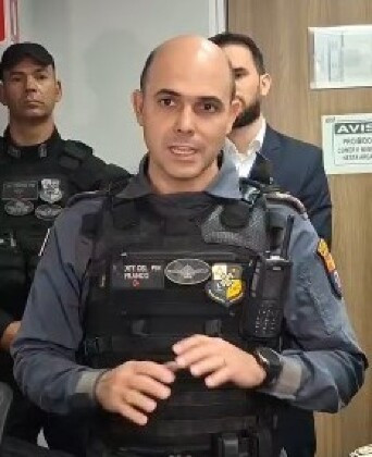 Comandante do 7º Comando Regional da Polícia Militar, tenente-coronel Murilo Franco