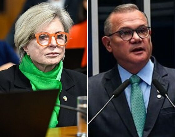 Os senadores de Mato Grosso, Margareth Buzetti (PSD) e Wellington Fagundes (PL). 