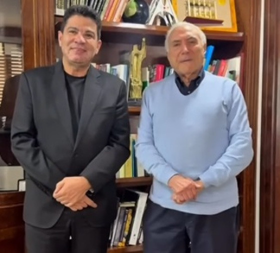 O ex-senador Cidinho Santos (PP) se encontrou com o ex-presidentre Michel Temer (MDB)