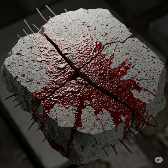 concreto sangue pedra homicidio 