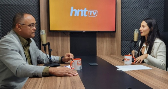 A advogada e consultora política, Mariana Bonjour, e o diretor de Jornalismo do HNT, Kleber Lima