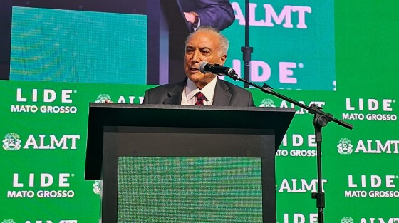 O ex-presidente da República, Michel Temer, na abertura do Fórum de Sustentabilidade e Desenvolvimento Econômico do LIDE Mato Grosso