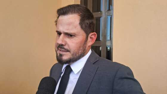 O presidente da Aprosoja MT, Lucas Costa Beber, no Fórum de Sustentabilidade e Desenvolvimento Econômico do LIDE em Cuiabá.