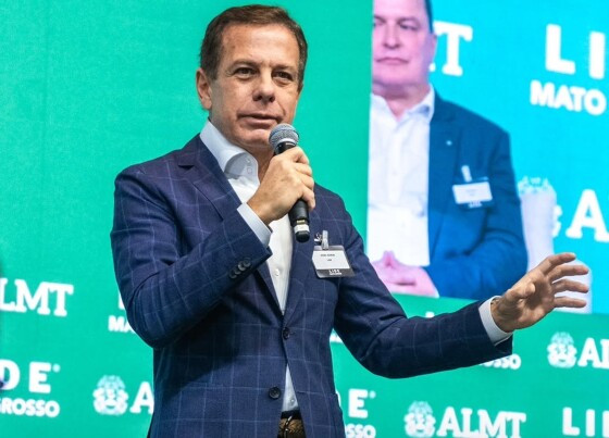 O co-chairman do LIDE e ex-governador de São Paulo, João Dória, no Fórum de Sustentabilidade e Desenvolvimento Econômico em Cuiabá.