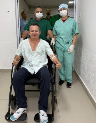 Mauro Mendes na Santa Casa