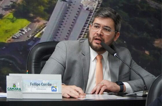 O vereador por Cuiabá, Fellipe Corrêa (PL). 