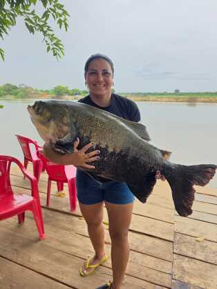 pescadora fisga tambaqui de 18 e 25kg