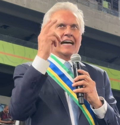 Ronaldo Caiado, governador de Goiás no evento de 190 anos da PM de Mato Grosso na Arena Pantanal