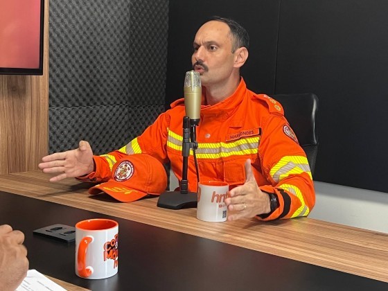 O tenente coronel do Corpo de Bombeiros e comandante do Batalhão de Emergências (BEA), Rafael Ribeiro Marcondes