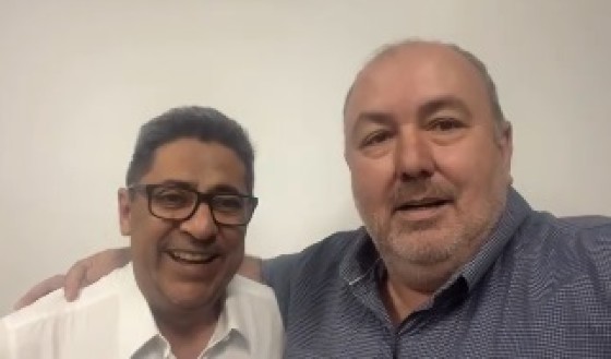 O presidente do PL em Mato Grosso, Ananias Filho, e a o ex-prefeito de Pontes e Lacerda, Alcino Barcelos. 
