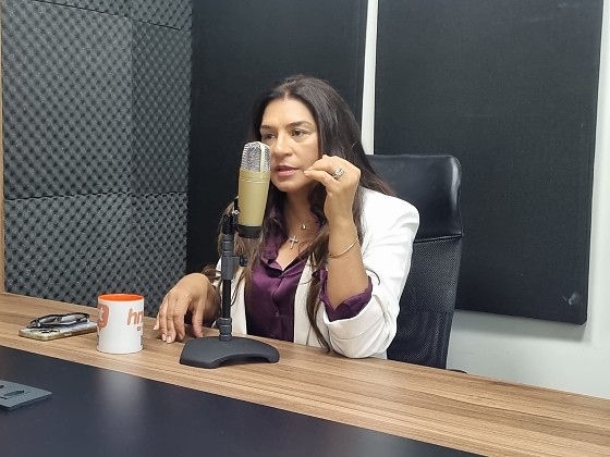 A segunda-secretária da Câmara de Cuiabá, Dra. Mara (Podemos), no HNT Entrevista. 