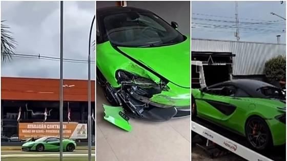 Acidente MCLaren - lucas do rio verde