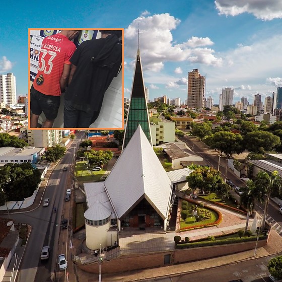 PM prende dupla furtando fios de cobre em Igreja de Cuiabá
