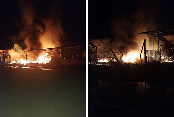 Corpo de Bombeiros foi acionado e não há suspeitos presos até o momento.