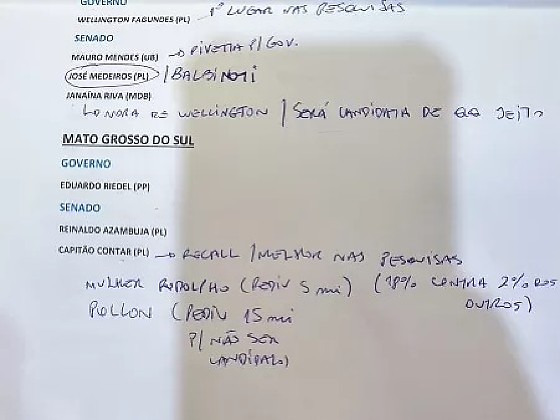 Anota&ccedil;&atilde;o Flaio Bolsonaro