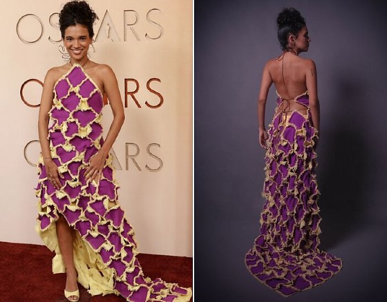 A atriz Laura Lufési vestiu no Oscar peça criada pelo mato-grossense Airon Martin.