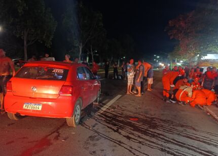 FOTO ACIDENTE CARRO E MOTO VERDINHO  AV. DO CPA