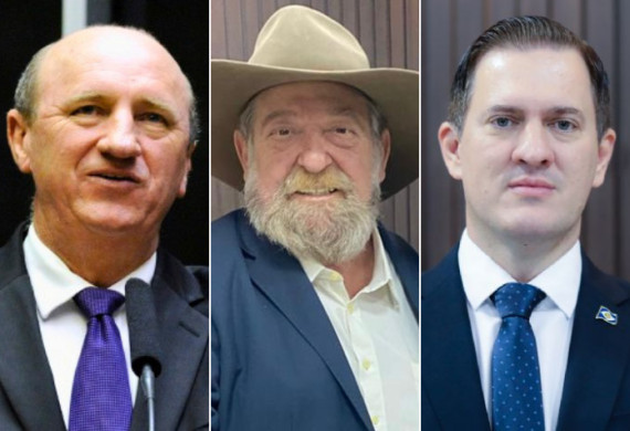 Neri Geller, Nelson Barbudo e César Roveri - da esquerda à direita