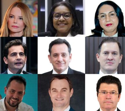 Da esquerda à direita - Virginia Mendes, Gisela Simona, Magaly, Fabio Garcia, Nilson Leitão, Coronel César Roveri, Eduardo Sanches, Edinei e Victório Galli.