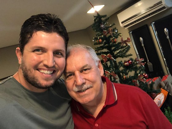 O vereador por Cuiabá, Rafael Ranalli, com o seu pai Walmir José Corso.