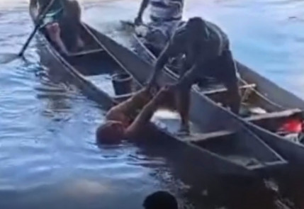 Homem resgatado no rio cuiaba