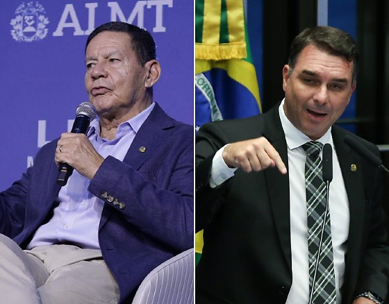 Hamilton Mourão e Flávio Bolsonaro