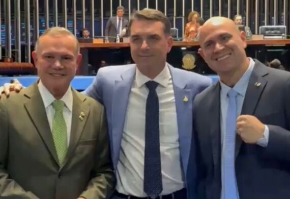 ABILIO BRUNINI, WELINGTON FAGUNDES E FLAVIO BOLSONARO