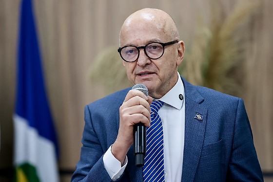 O governador Otaviano Pivetta (Republicanos).