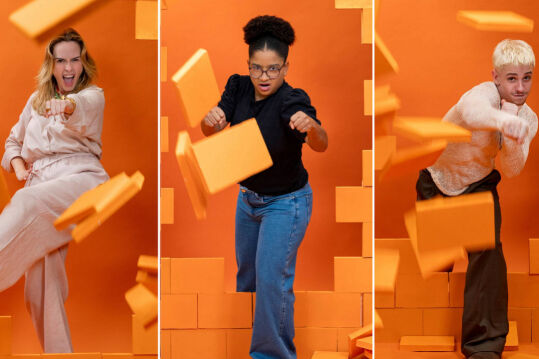 Milena, Ana Paula e Juliano