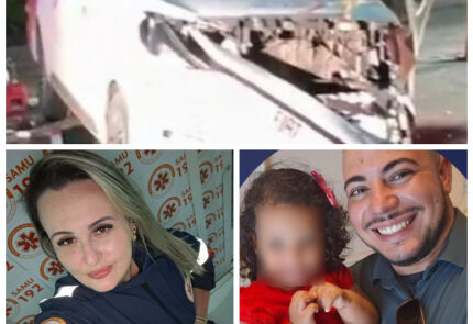 Ambulância do SAMU é atingida por carreta enquanto transportava paciente