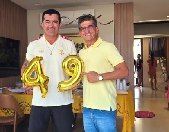 O deputado estadual Elizeu Nascimento (Novo) e o vereador por Cuiabá, Cezinha Nascimento (União Brasil).