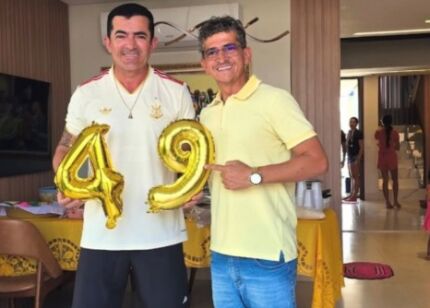 O deputado estadual Elizeu Nascimento (Novo) e o vereador por Cuiabá, Cezinha Nascimento (União Brasil).