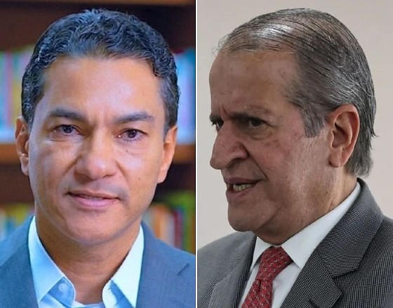 O presidente do Republicanos, Marcos Pereira, e o presidente do PL, Valdemar Costa Neto. 
