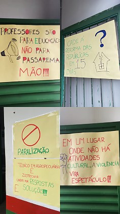 Alunos do IFMT estão acampados para protestar contra assédio e sucateamento