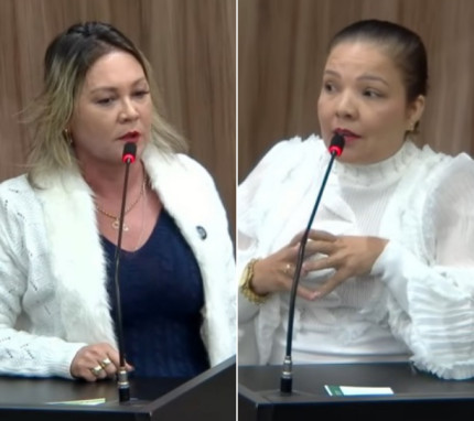 As vereadoras por VG, Gisa Barros (Podemos) e Rosy Prado (União Brasil). 