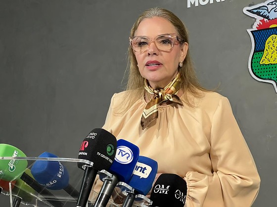 A presidente da Câmara de Cuiabá, Paula Calil (PL). 