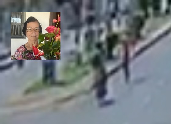 Familiares divulgam imagens de câmeras de segurança de acidente que vitimou idosa