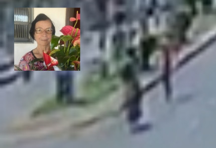 Familiares divulgam imagens de câmeras de segurança de acidente que vitimou idosa