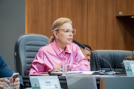 A presidente da Câmara de Cuiabá, Paula Calil (PL).