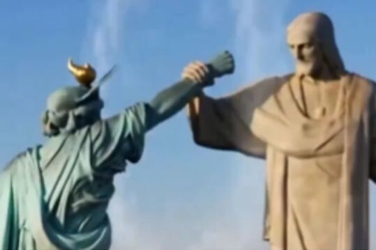 Vídeo do Irã mostra luta entre Cristo Redentor e Estátua da Liberdade