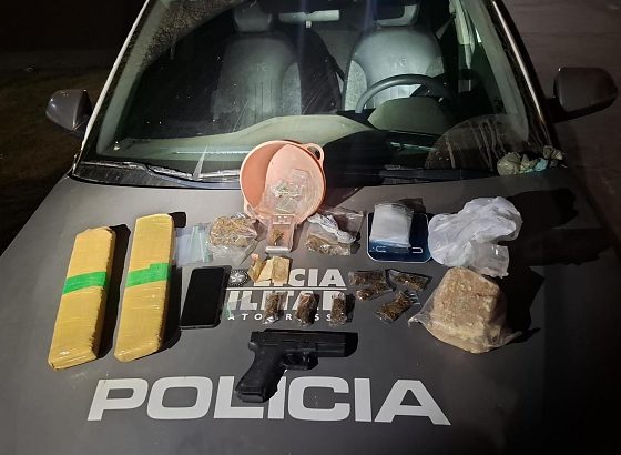 Trio preso por tráfico em peixoto