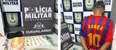 Jovem com passagem por homicídio é preso vendendo drogas no Jd Eldorado