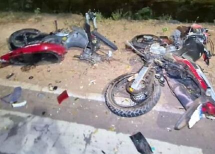 Motocicletas batem de frente em cruzamento; piloto não resiste