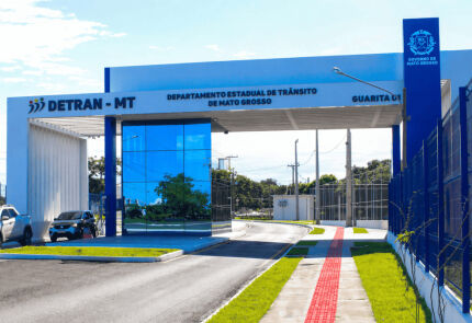Nova fachada da sede do Detran-MT (2026)