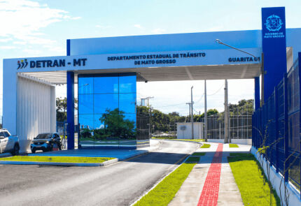 Nova fachada da sede do Detran-MT (2026)